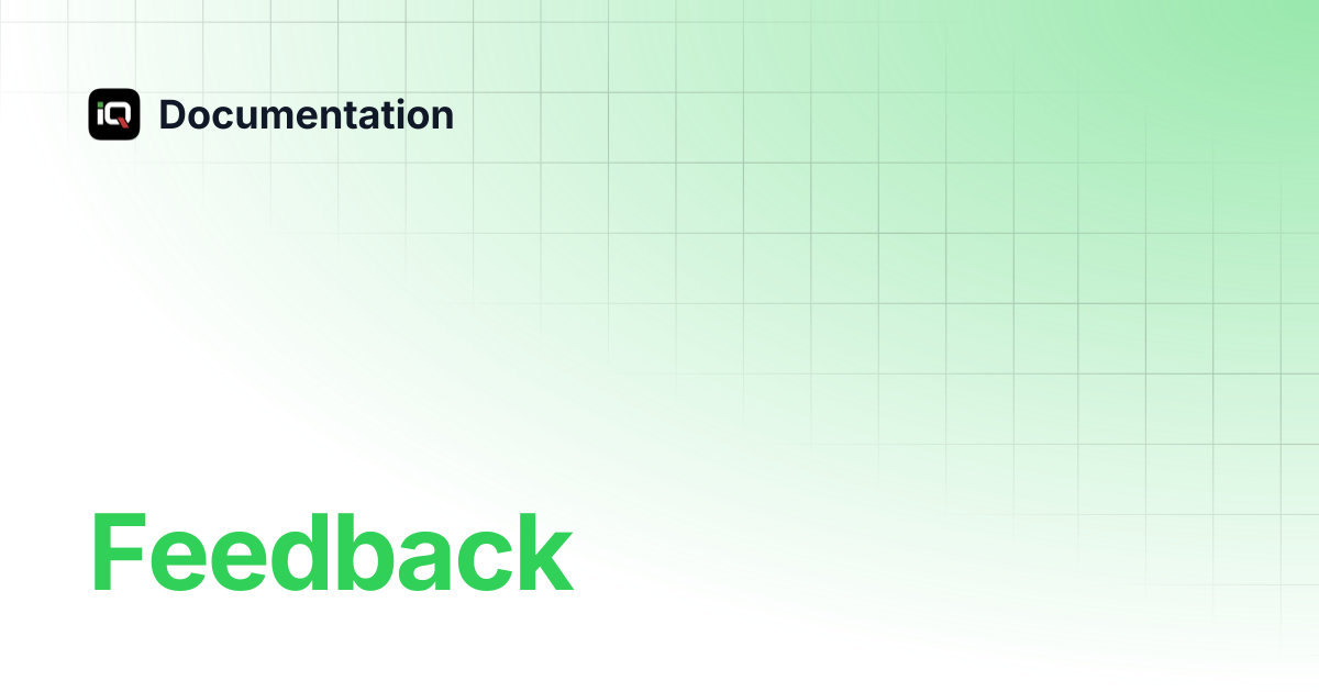 Feedback | Documentation